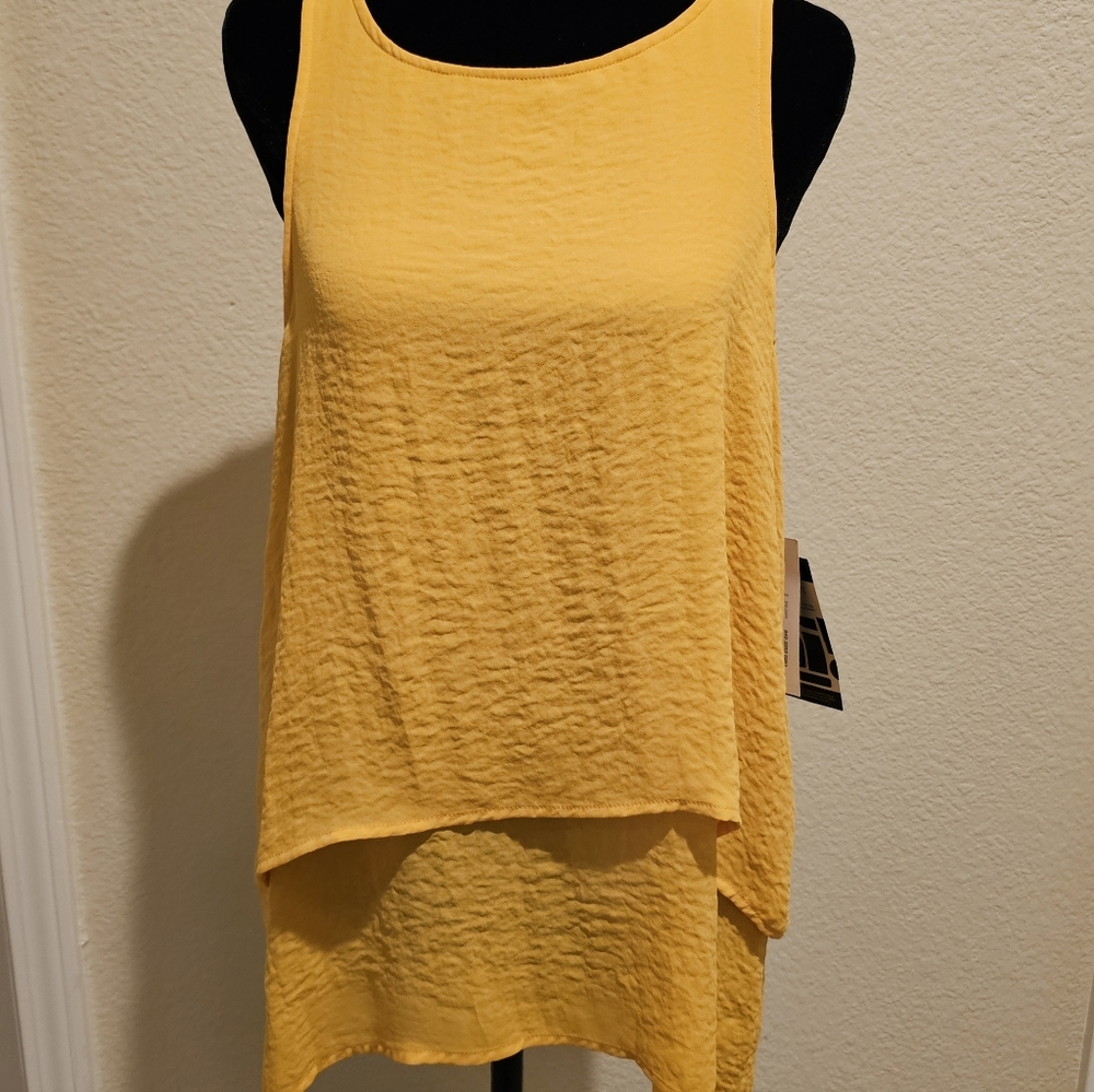 a.n.a Vibrant Yellow Layered Tank Top